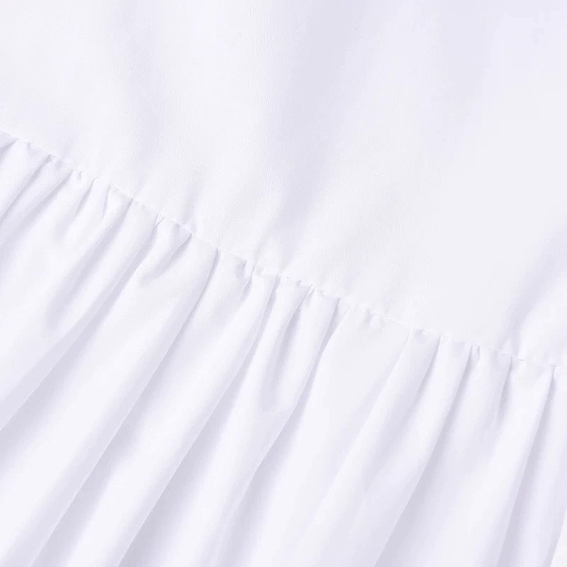 Runched Shirt/Dress White - The Vault by Sacha