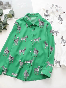 Green zebra top