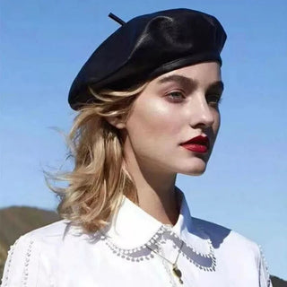 PU Beret w/Antenna - The Vault by Sacha