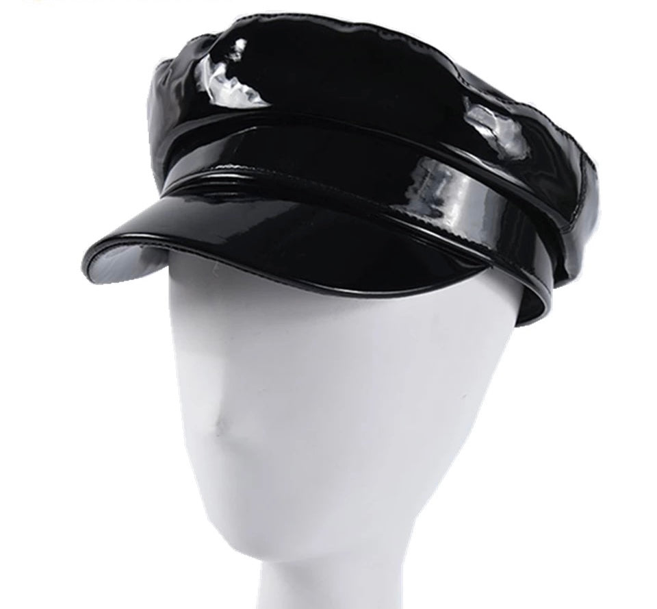Patent biker cap