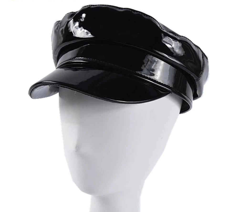 Patent Biker Cap - The Vault by Sacha