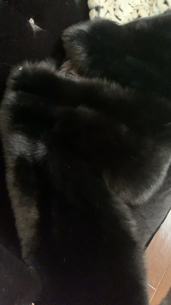 Midnight Genuine Fox Fur PREORDER