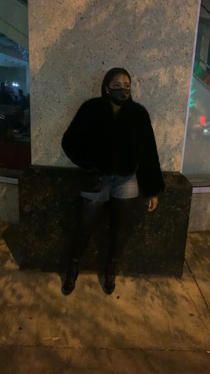 Midnight Genuine Fox Fur PREORDER