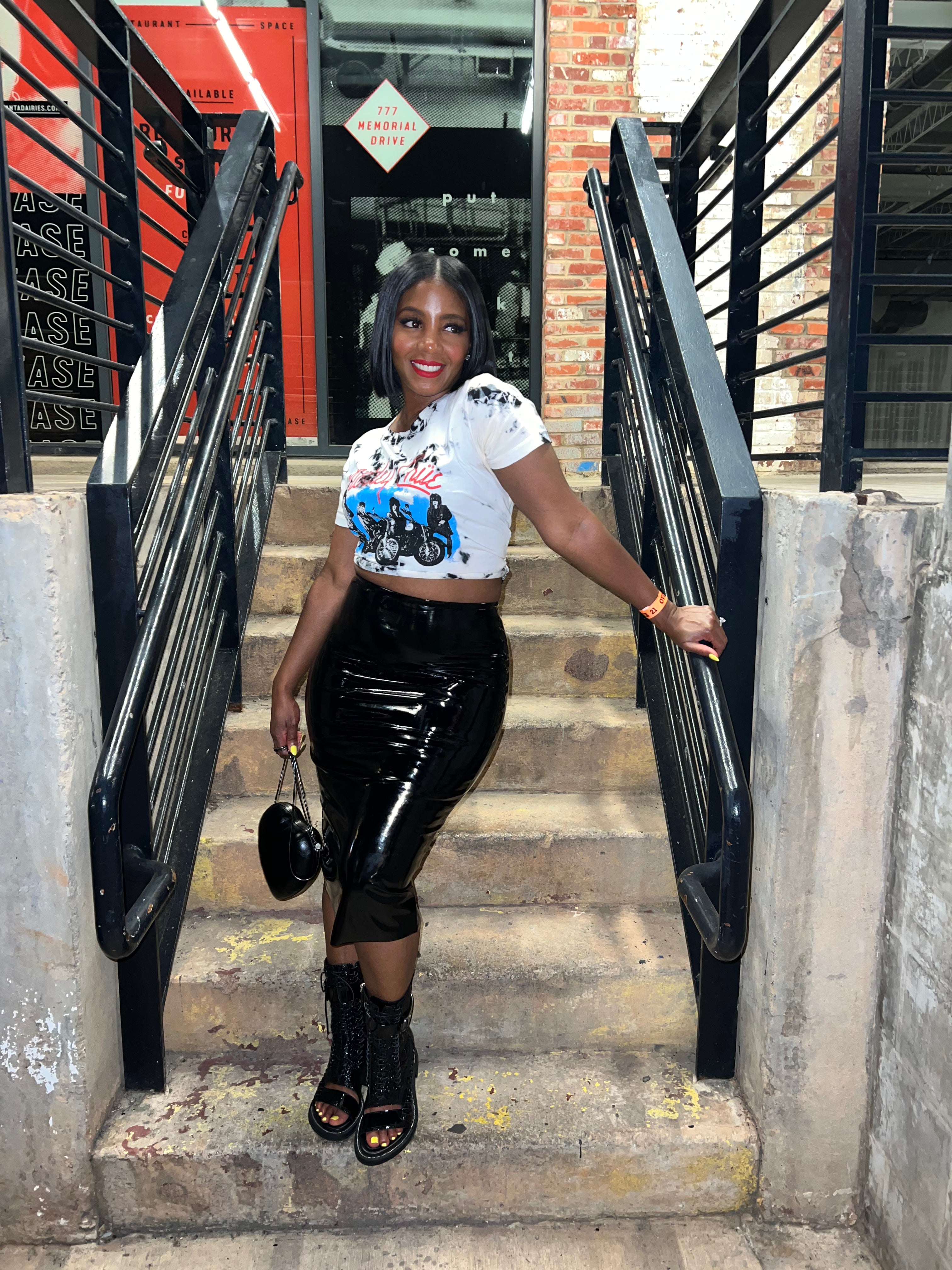 Patent High Waist Pencil Skirt - The Vault by Sacha