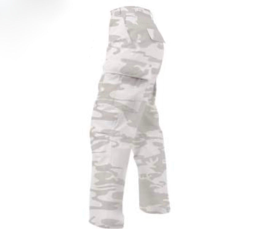 White High Waisted Camo