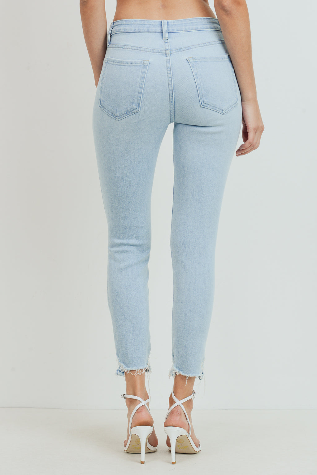 Distressed Knee & Ankle Jeans - The Vault by Sacha