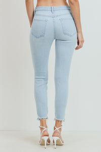Distressed Knee & Ankle jeans