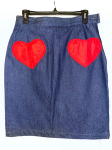 Moschino Heart Shaped Pencil Skirt