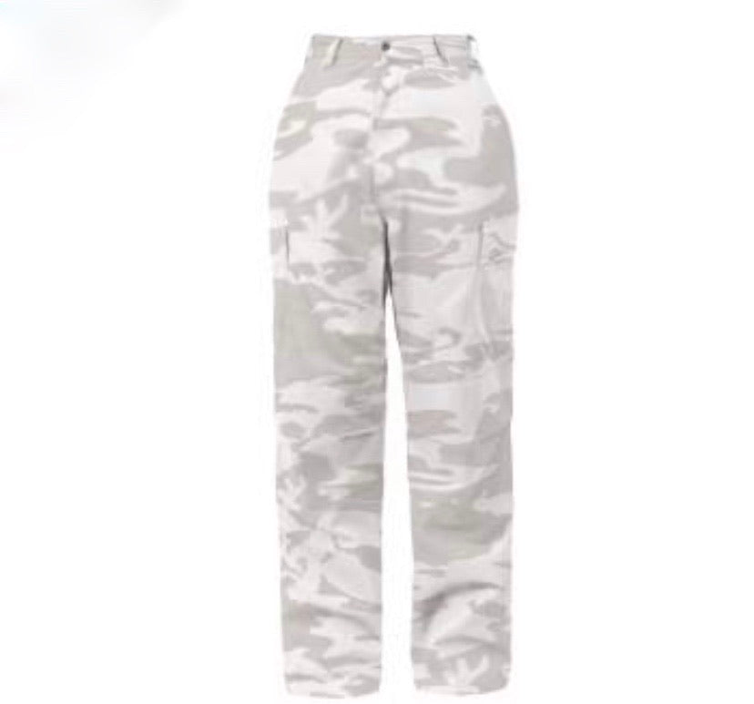 White High Waisted Camo