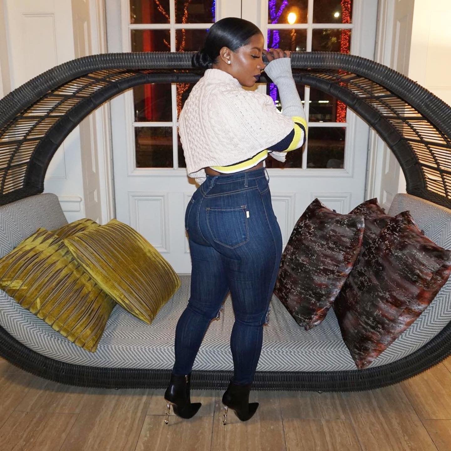 Open Knee High Waist Stretch Jeans - The Vault by Sacha