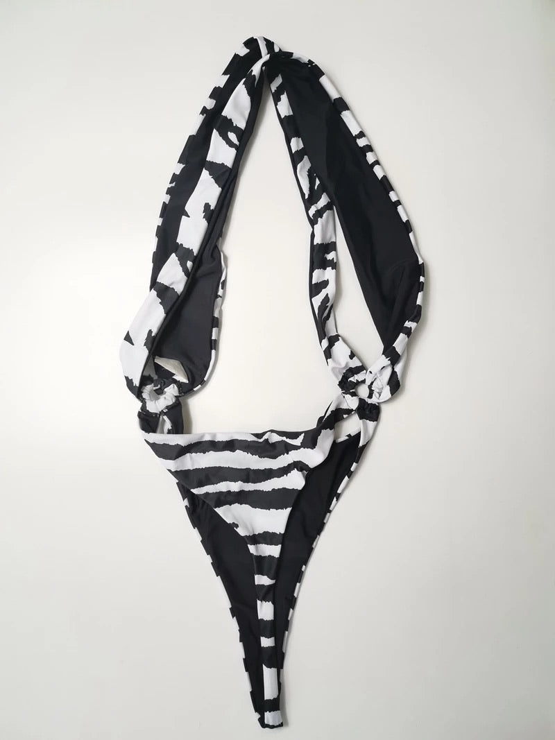 Reversible Zebra/Black Swimsuit - The Vault by Sacha