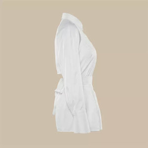 Split Back Button Up Shirt