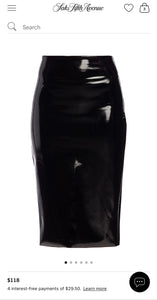 Patent High waist pencil skirt