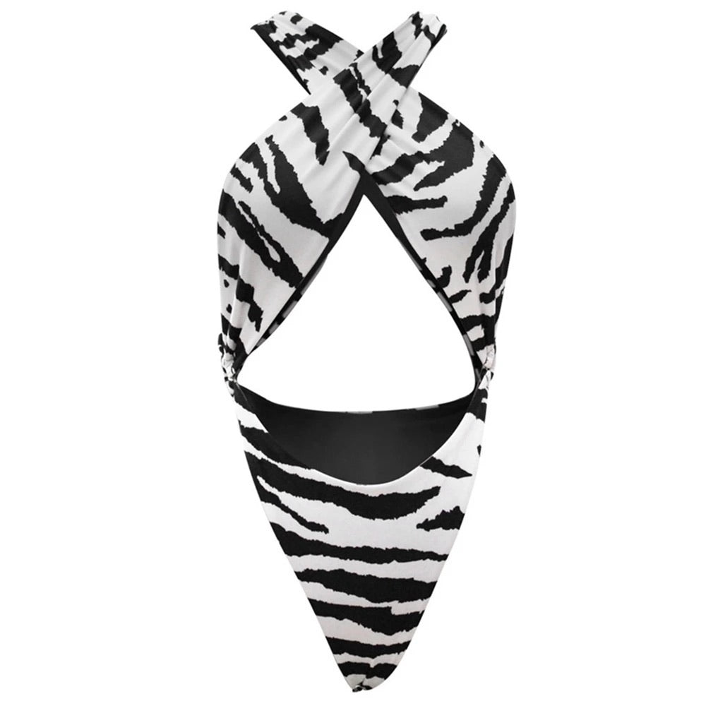 Reversible Zebra/Black Swimsuit
