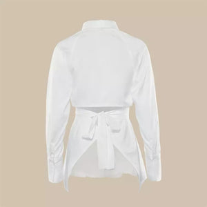 Split Back Button Up Shirt