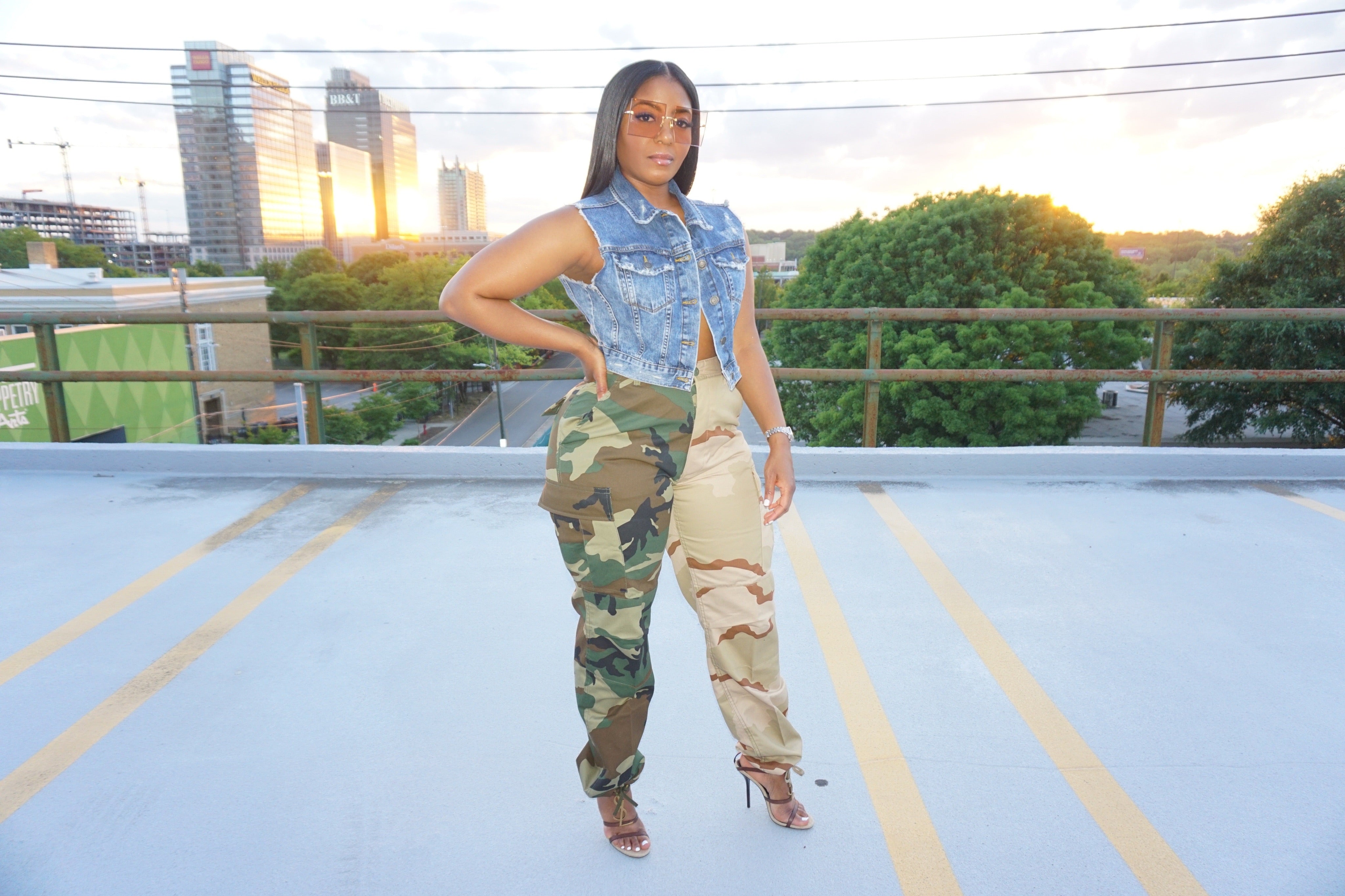 Split sales camo pants