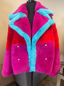 Gaga Cropped fur coat