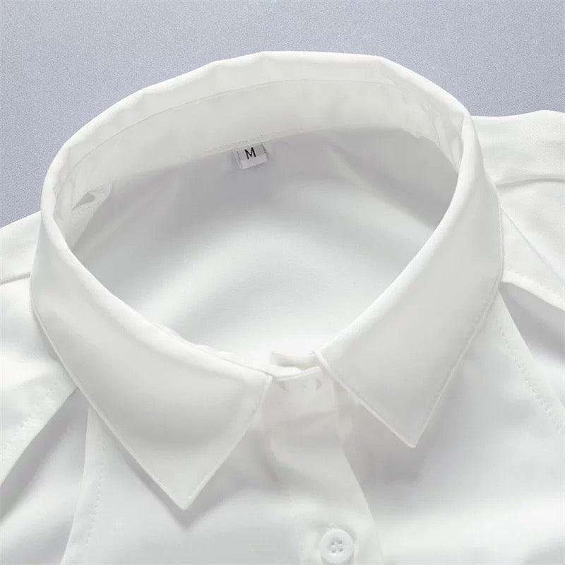 Split Back Button Up Shirt