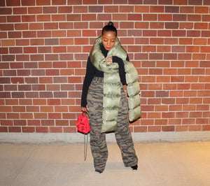 Bubble Nylon Puffer Scarf